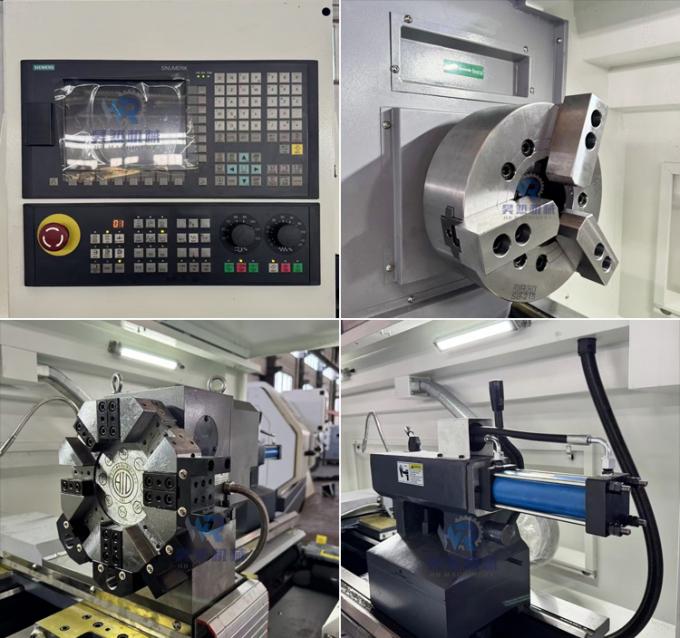 เครื่องกลึง CNC อัตโนมัติแนวนอน 380V Ck6163 พร้อมรูแกนหมุน 105 มม. 1