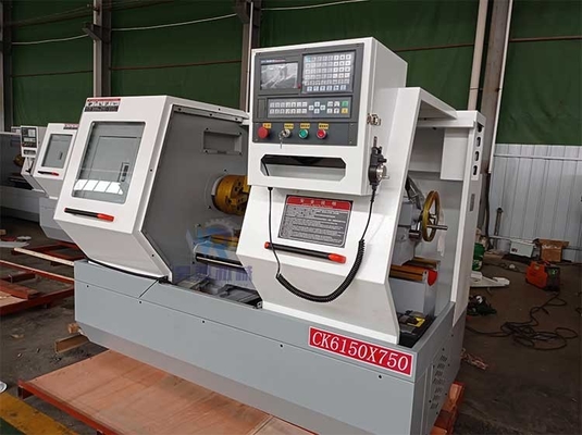 CK6150-750mm เครื่องหมุน CNC เครื่องหมุนเตียงราบ 220V