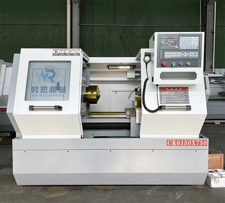 CK6150-750mm เครื่องหมุน CNC เครื่องหมุนเตียงราบ 220V